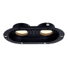 Inbouwarmatuur 2x GU10 | Trimless | Rond | 175 x 90 mm | incl. fitting | Kantelbaar | IP20 | Zwart LDR08290 - 1