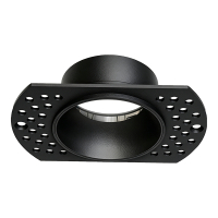 Inbouwarmatuur GU10 | Trimless | Rond | 62 mm | incl. fitting | IP20 | Zwart LDR08294