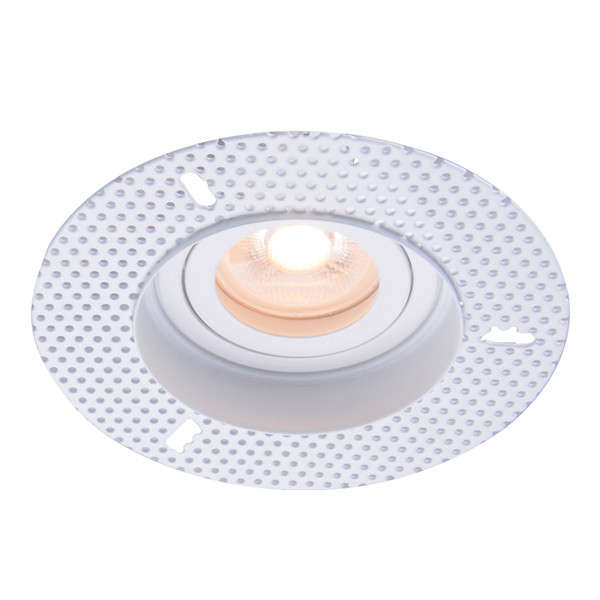 Inbouwarmatuur GU10 | Trimless | Rond | 80 mm | incl. fitting | Kantelbaar | IP20 | Wit LDR08276 - 1