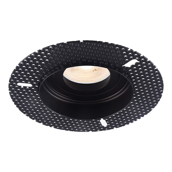 Inbouwarmatuur GU10 | Trimless | Rond | 80 mm | incl. fitting | Kantelbaar | IP20 | Zwart LDR08278 - 1