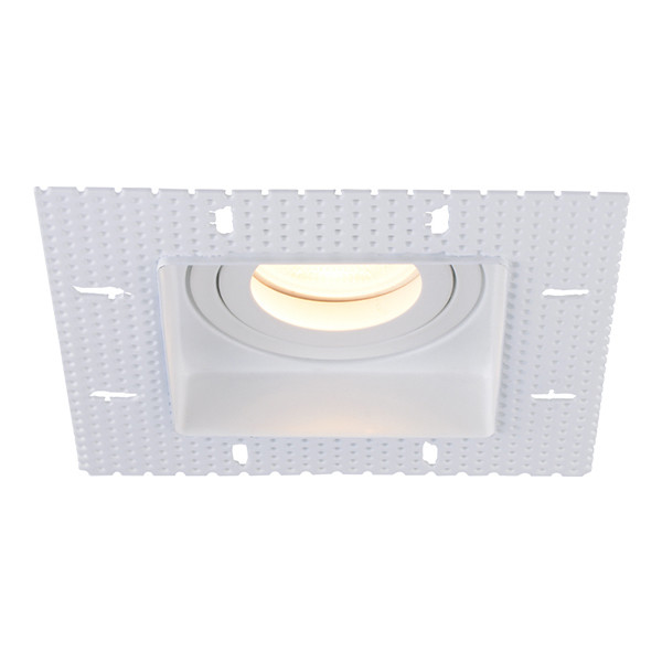 Inbouwarmatuur GU10 | Trimless | Vierkant | 80 mm | incl. fitting | Kantelbaar | IP20 | Wit LDR08284 - 1