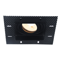 Inbouwarmatuur GU10 | Trimless | Vierkant | 80 mm | incl. fitting | Kantelbaar | IP20 | Zwart LDR08286