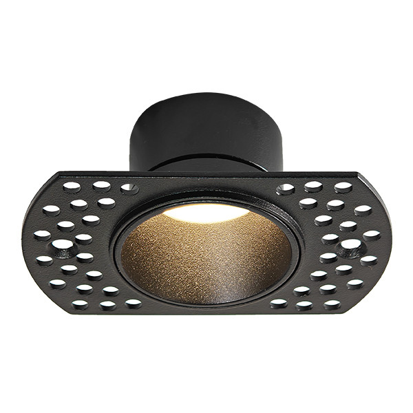Inbouwarmatuur GU10 MR11 | Trimless | Rond | 52 mm | incl. fitting | Kantelbaar | IP20 | Zwart LDR08302 - 1