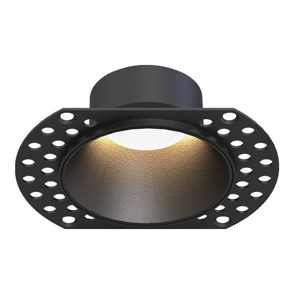 Inbouwarmatuur GU10 MR11 | Trimless | Rond | 62 mm | incl. fitting | IP65 | Zwart LDR08310 - 1