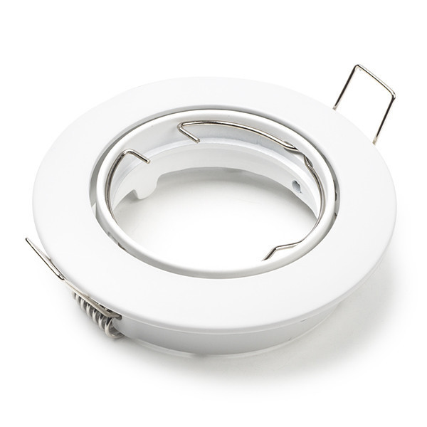 Woordvoerder Gek scannen Inbouwarmatuur GU10 rond incl. fitting (Wit, IP20, 1 stuk) 123led 123led.nl