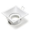 123led Inbouwarmatuur GU10 vierkant diep incl. fitting (Wit, IP20, 1 stuk)  LDR08008