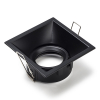 123led Inbouwarmatuur GU10 vierkant diep incl. fitting (Zwart, IP20, 1 stuk)  LDR08009