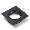 123led Inbouwarmatuur GU10 vierkant incl. fitting (Zwart, IP20, 1 stuk)  LDR08004