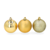 Kerstballenset inclusief opbergbox | Mat, glans & glitter | Goud | 70 stuks LKO00877 - 2