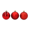 Kerstballenset inclusief opbergbox | Mat, glans & glitter | Rood | 70 stuks LKO00879 - 2