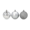 Kerstballenset inclusief opbergbox | Mat, glans & glitter | Zilver  | 70 stuks LKO00878 - 2
