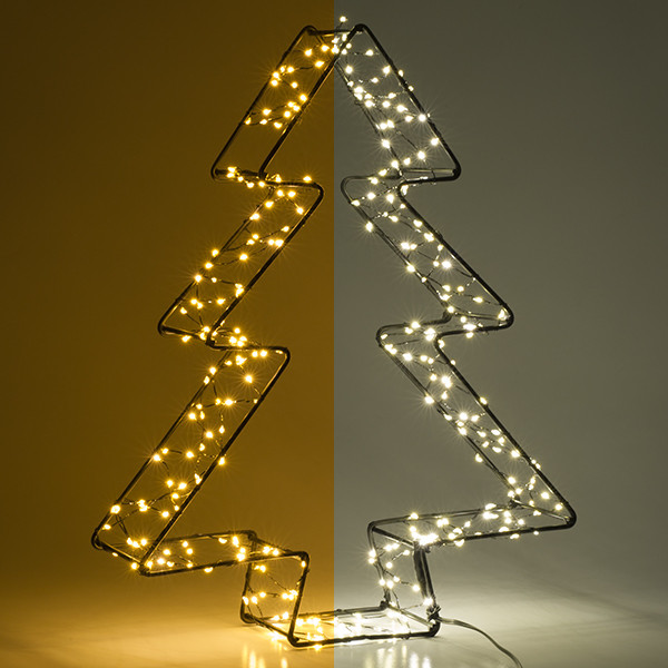 123led Kerstboom 3D | 36 cm | Extra warm wit & warm wit | 300 lampjes | Zwart  LDR07272 - 1