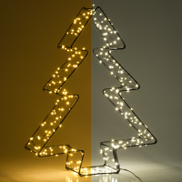 123led Kerstboom 3D | 36 cm | Extra warm wit & warm wit | 300 lampjes | Zwart  LDR07272