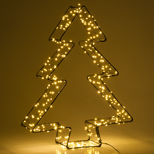 123led Kerstboom 3D | 36 cm | Extra warm wit & warm wit | 300 lampjes | Zwart  LDR07272 - 3