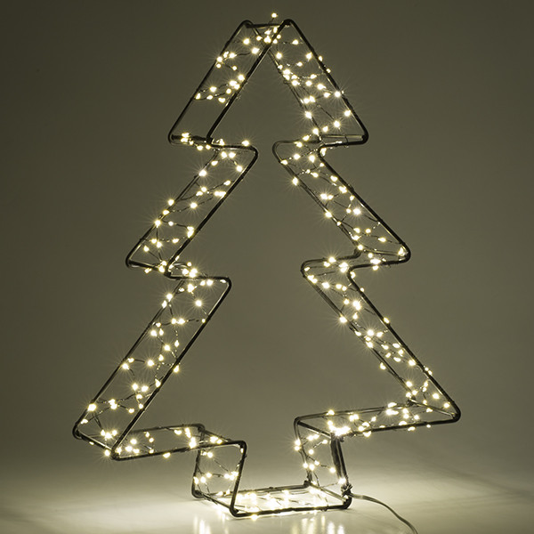 123led Kerstboom 3D | 36 cm | Extra warm wit & warm wit | 300 lampjes | Zwart  LDR07272 - 4