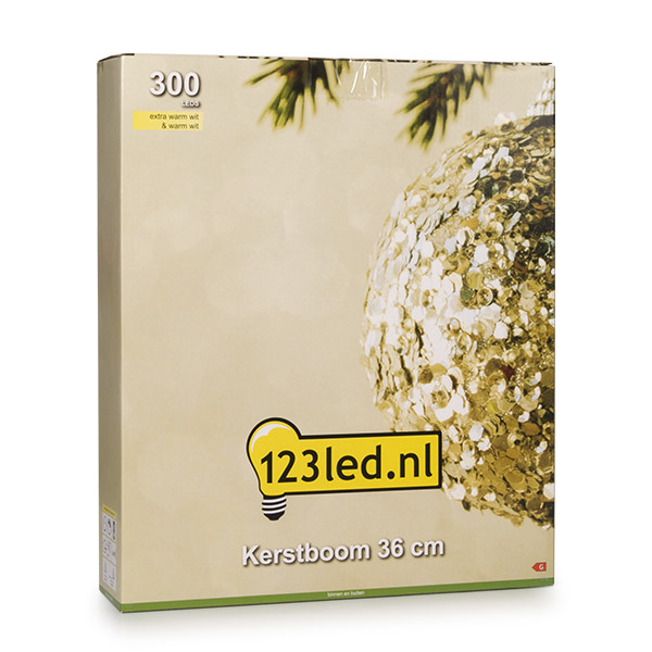123led Kerstboom 3D | 36 cm | Extra warm wit & warm wit | 300 lampjes | Zwart  LDR07272 - 7