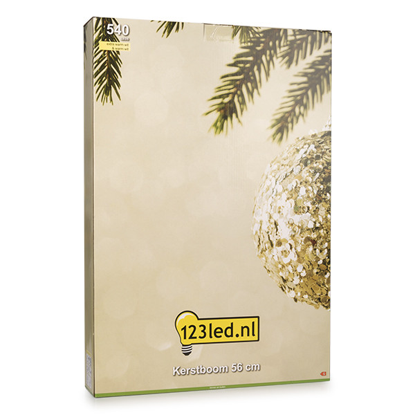 123led Kerstboom 3D | 56 cm | Extra warm wit & warm wit | 540 lampjes | Zwart  LDR07273 - 7