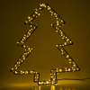 123led Kerstboom 3D op batterijen | 26 cm | Extra warm wit & warm wit | 200 lampjes | Zwart  LDR07286 - 3
