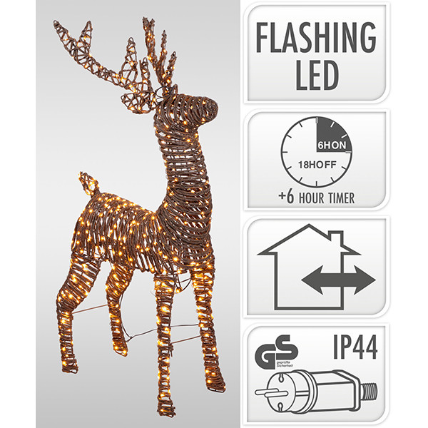 Kerstfiguur Rendier | 80 cm | Warm wit | 600 lampjes | Geschikt voor buiten LKO00895 - 2