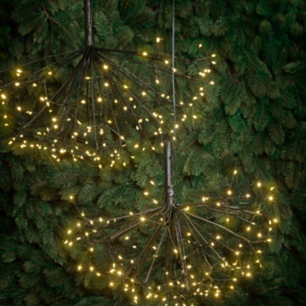 Kersthanger paardenbloem Ø 30 cm | Extra warm wit & warm wit | 63 lampjes LDR07343 - 2