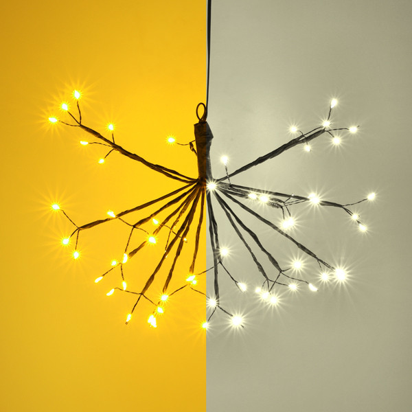 Kersthanger paardenbloem Ø 30 cm | Extra warm wit & warm wit | 63 lampjes LDR07343 - 1