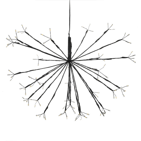 Kersthanger paardenbloem Ø 45 cm | Extra warm wit & warm wit | 120 lampjes  | Zwart LDR07344 - 4