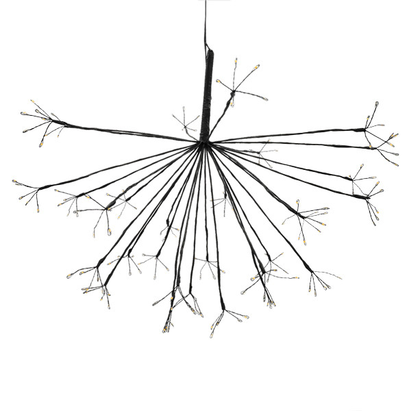 Kersthanger paardenbloem Ø 58 cm | Extra warm wit & warm wit | 150 lampjes  | Zwart LDR07345 - 4