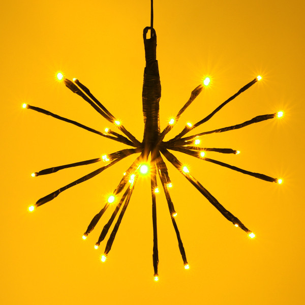 Kersthanger vuurwerk Ø 30 cm | Extra warm wit & warm wit | 42 lampjes LDR07346 - 3