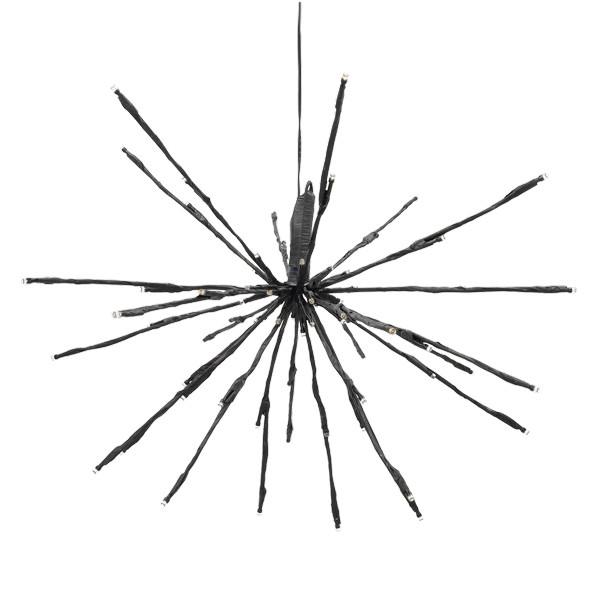 Kersthanger vuurwerk Ø 45 cm | Extra warm wit & warm wit | 72 lampjes  | Zwart LDR07347 - 5