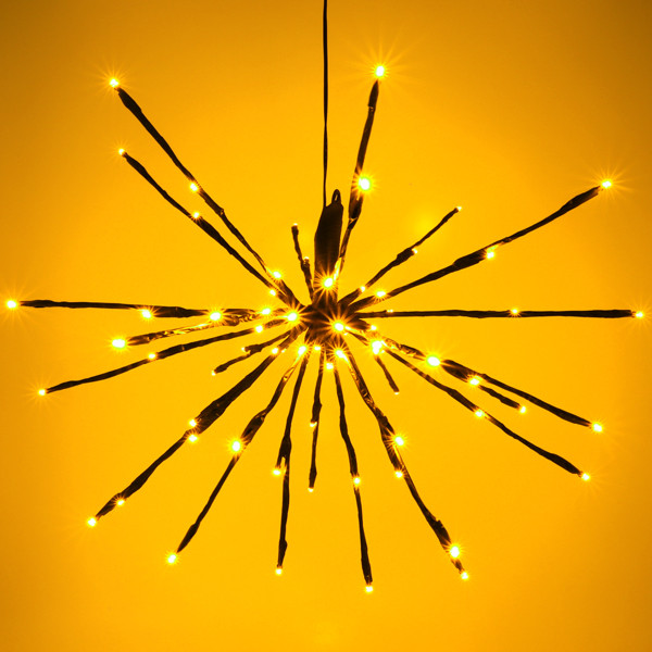 Kersthanger vuurwerk Ø 70 cm | Extra warm wit & warm wit | 160 lampjes  | Zwart LDR07348 - 3