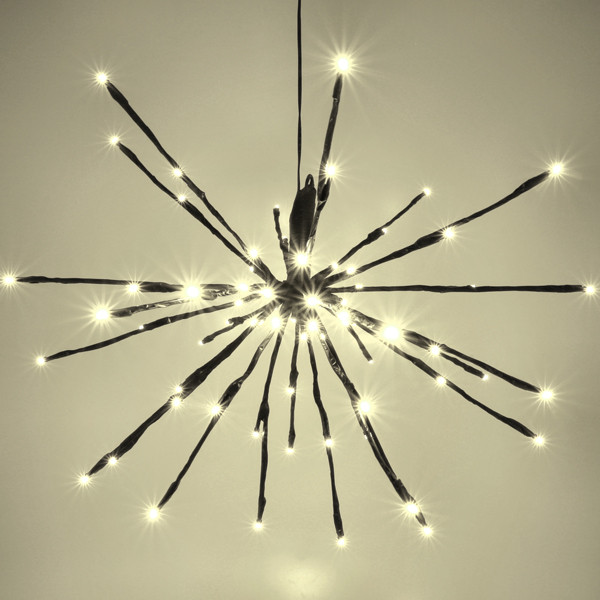 Kersthanger vuurwerk Ø 70 cm | Extra warm wit & warm wit | 160 lampjes  | Zwart LDR07348 - 4