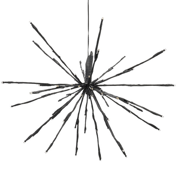 Kersthanger vuurwerk Ø 70 cm | Extra warm wit & warm wit | 160 lampjes  | Zwart LDR07348 - 5