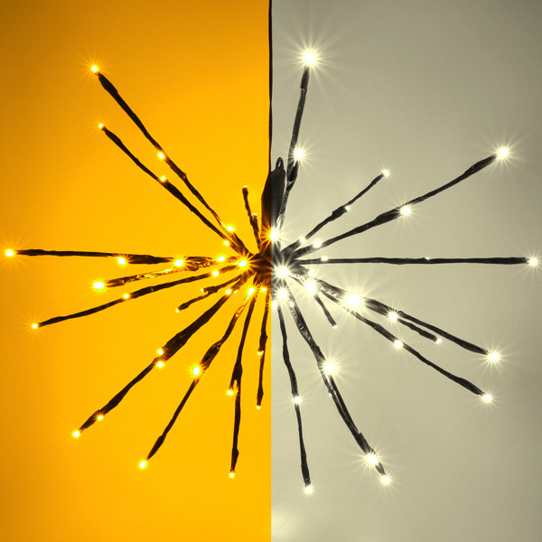 Kersthanger vuurwerk Ø 70 cm | Extra warm wit & warm wit | 160 lampjes  | Zwart LDR07348 - 1
