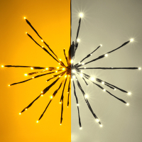 Kersthanger vuurwerk Ø 70 cm | Extra warm wit & warm wit | 160 lampjes  | Zwart LDR07348