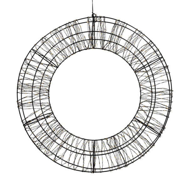 Kerstkrans | Ø 58 cm | Extra warm wit & warm wit | 1800 lampjes | Zwart LDR07330 - 4