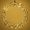 123led Kerstkrans met ophangoog | Ø 36 cm | Extra warm wit & warm wit | 800 lampjes | Zwart  LDR07270 - 3