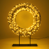 Kerstkrans op voet | 28 cm | Extra warm wit & warm wit | 800 lampjes | Zwart LDR07324 - 2