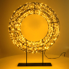 Kerstkrans op voet 36 cm | Extra warm wit & warm wit | 1200 lampjes | Zwart LDR07325 - 2