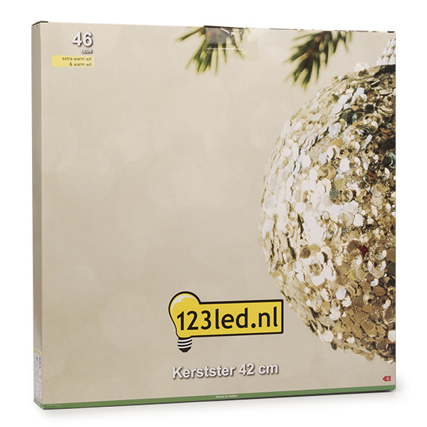 123led Kerstster 3D | 42 cm | Extra warm wit & warm wit | 46 lampjes | Zwart  LDR07264 - 7