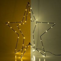 123led Kerstster 3D | 51 cm | Extra warm wit & warm wit | 60 lampjes | Zwart  LDR07265