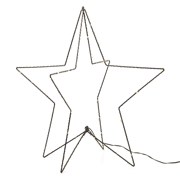 123led Kerstster 3D | 51 cm | Extra warm wit & warm wit | 60 lampjes | Zwart  LDR07265 - 2