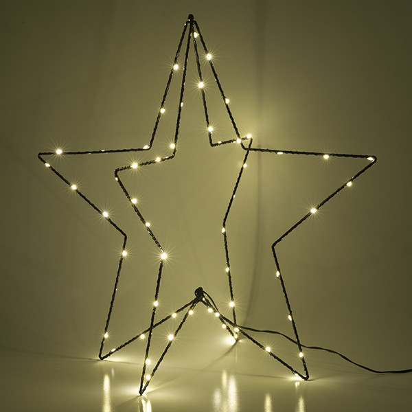 123led Kerstster 3D | 51 cm | Extra warm wit & warm wit | 60 lampjes | Zwart  LDR07265 - 4
