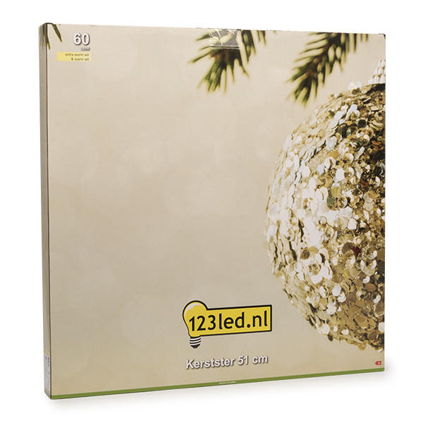 123led Kerstster 3D | 51 cm | Extra warm wit & warm wit | 60 lampjes | Zwart  LDR07265 - 7