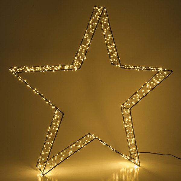 123led Kerstster 3D | 56 cm | Extra warm wit & warm wit | 540 lampjes | Zwart  LDR07267 - 3