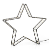 123led Kerstster 3D op batterijen | 26 cm | Extra warm wit & warm wit | 200 lampjes | Zwart  LDR07285 - 2