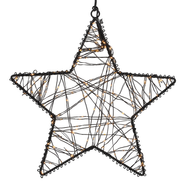 Kerstster hangend | 26 cm | Extra warm wit & Twinkle | 200 lampjes | Zwart LDR07387 - 3