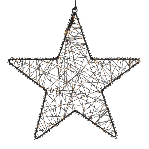 Kerstster hangend | 36 cm | Extra warm wit & Twinkle | 300 lampjes | Zwart LDR07388 - 3