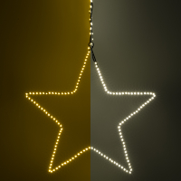 123led Kerstster hangend | 37 cm | Extra warm wit & warm wit | 200 lampjes | Zwart  LDR07274