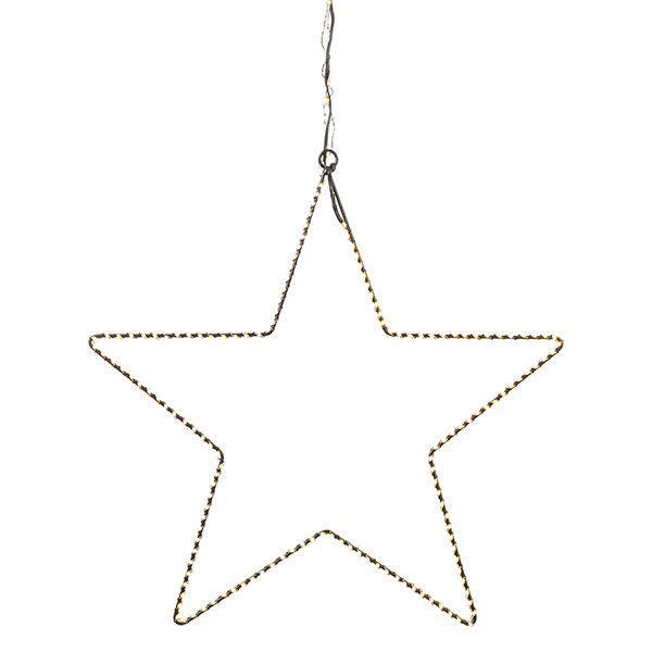 123led Kerstster hangend | 37 cm | Extra warm wit & warm wit | 200 lampjes | Zwart  LDR07274 - 2