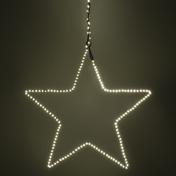 123led Kerstster hangend | 37 cm | Extra warm wit & warm wit | 200 lampjes | Zwart  LDR07274 - 4